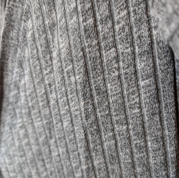 American Eagle High Low Open Front Brown Striped  Texture Cardigan Woman Medium - Picture 4 of 8